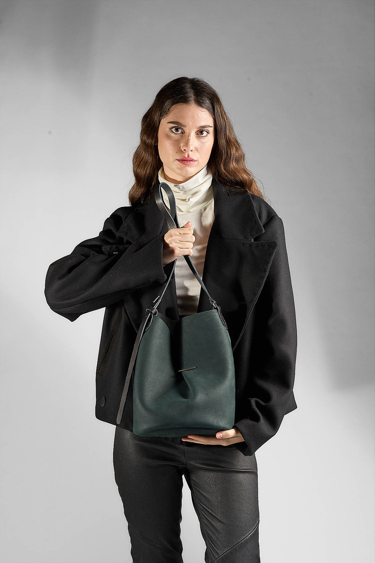 daniele basta leather and silver bags - WEARING